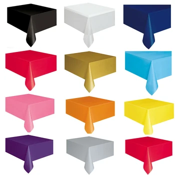 

1pack Pure color Disposable party 137x183cm tablecloth for One year old theme birthday party table cover cloth decor