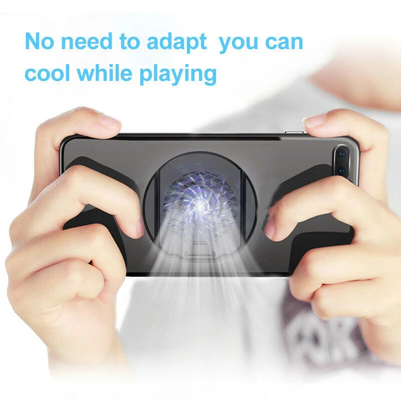 Universal Cell Phone Mute Fan Holder Heat Sink Radiatorfor Gaming Phone iPhone iPad Android Phones Cooler Adjustable Portable