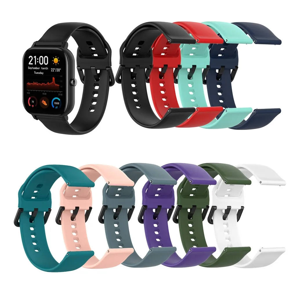 Silicone Wrist Strap For Huami Amazfit GTS Smart Watch Strap Replacement Watch Band Soft Sport Women Men Bracelet New 19Oct