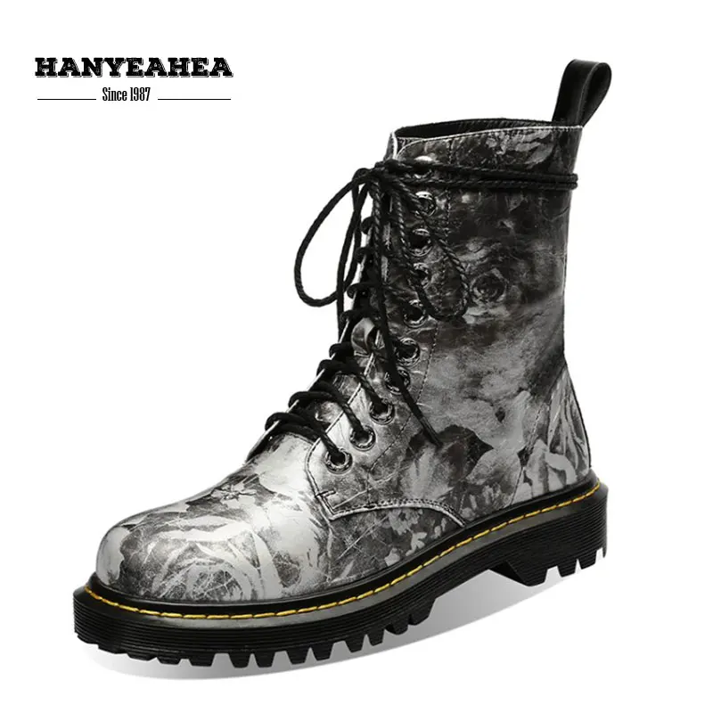 

Cross-tied Motorcycle Boots Retro Retro Women's Boots Neutral Fashion 34-39 Mixed Colors Women's Boots Autumn