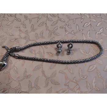 

Набор ожерелье серьги винтажный NB 262 SLV цвет серебро