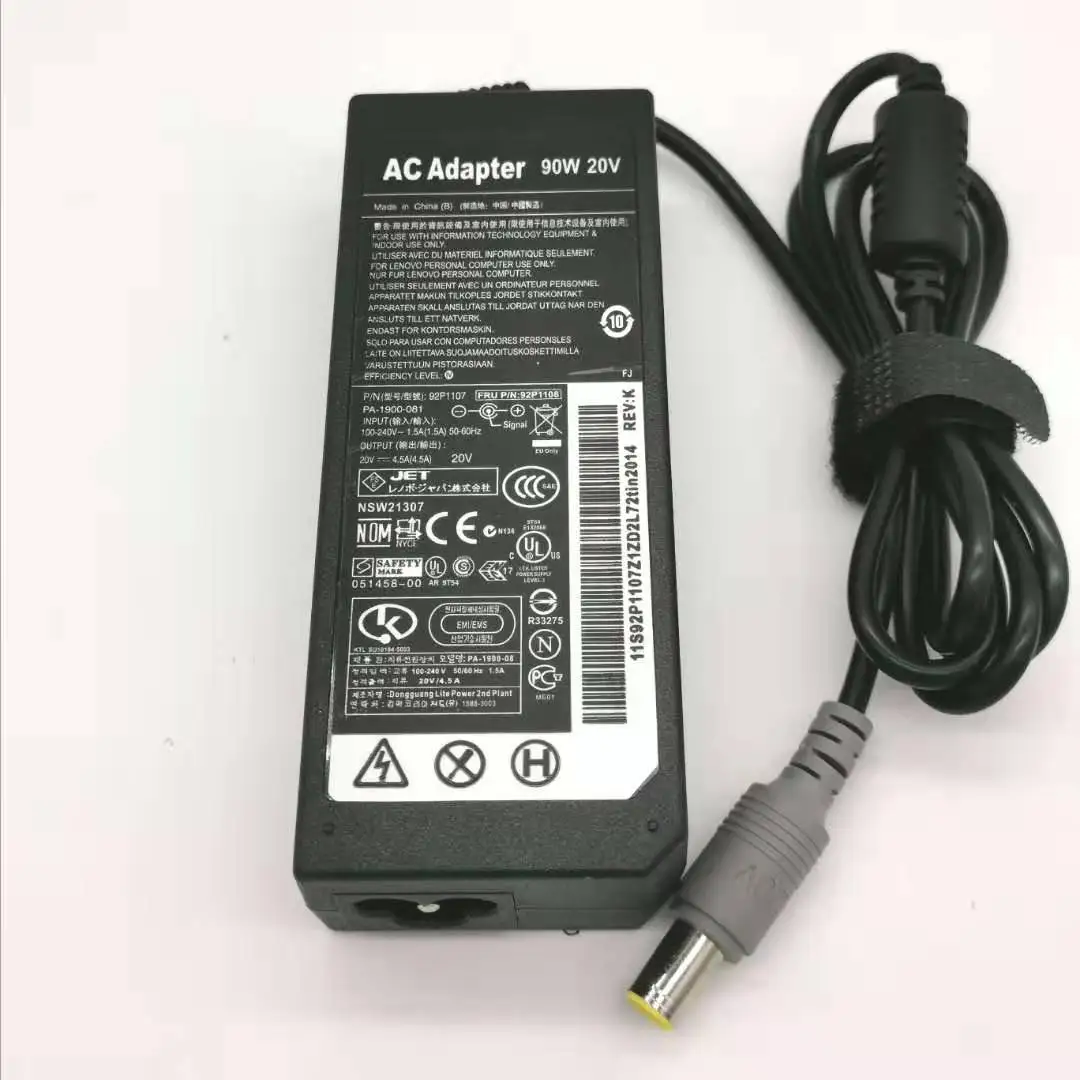20V 4.5A 90 Вт замена AC Мощность адаптер Зарядное устройство для lenovo Thinkpad E420 E430 T61 T60p Z60T T R61E SL400 T61 X61 X61 X200 T410