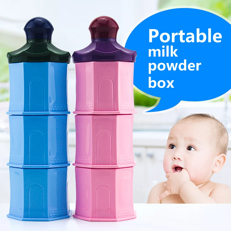 

Baby Food Storage Portable Infant Feeding Milk Powder Bottle Container 3 Grid Essential Cereal Practical Box Originality Box