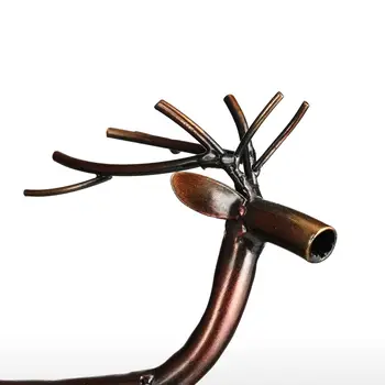 

Black Long Leg Moose Iron Sculpture Home Decoration Crafts Metal Animal Sculpture Artwork For Home Office