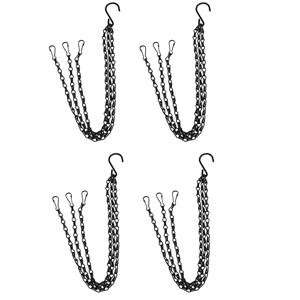 16'' Garden Replacement Hanging Chain 3 Point Plant Flower Pot Basket Hanger