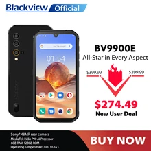 Blackview BV9900E Helio P90 Rugged Smartphone 6GB+128GB IP68 Waterproof 4380mAh 48MP Camera NFC Android 10 Mobile Phone