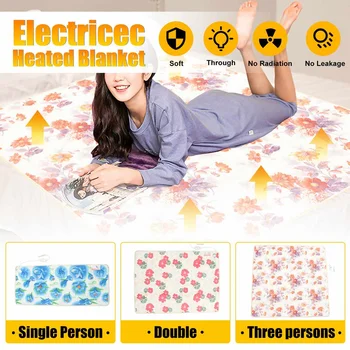 

Electric Blanket Thicker Heater Double Body Warmer 150cm Heated Blanket Thermostat Electric Heating Blanket Electric Heating