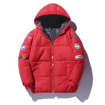 

Mens Hot Sale Autumn Winter Coat Hooded Thicken Wide Warm Cotton Youth Jacket Cotton boy Down Jackets