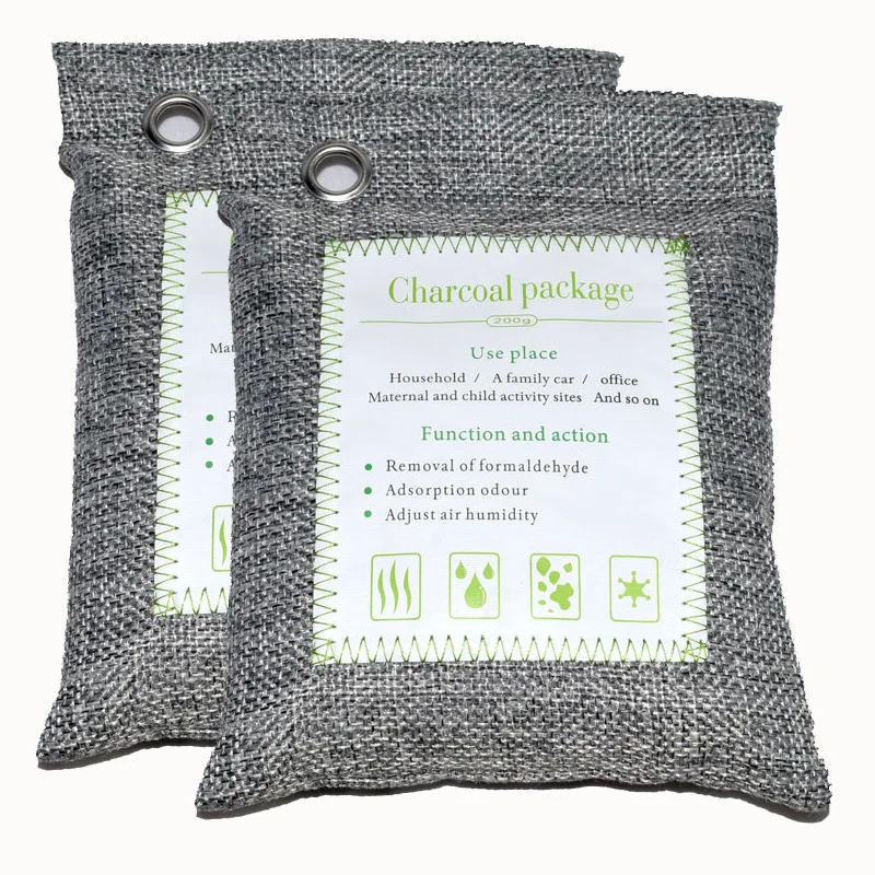 100/200g Bags Activated Bamboo Charcoal Air Purifier Odor Absorber Moisture Absorber