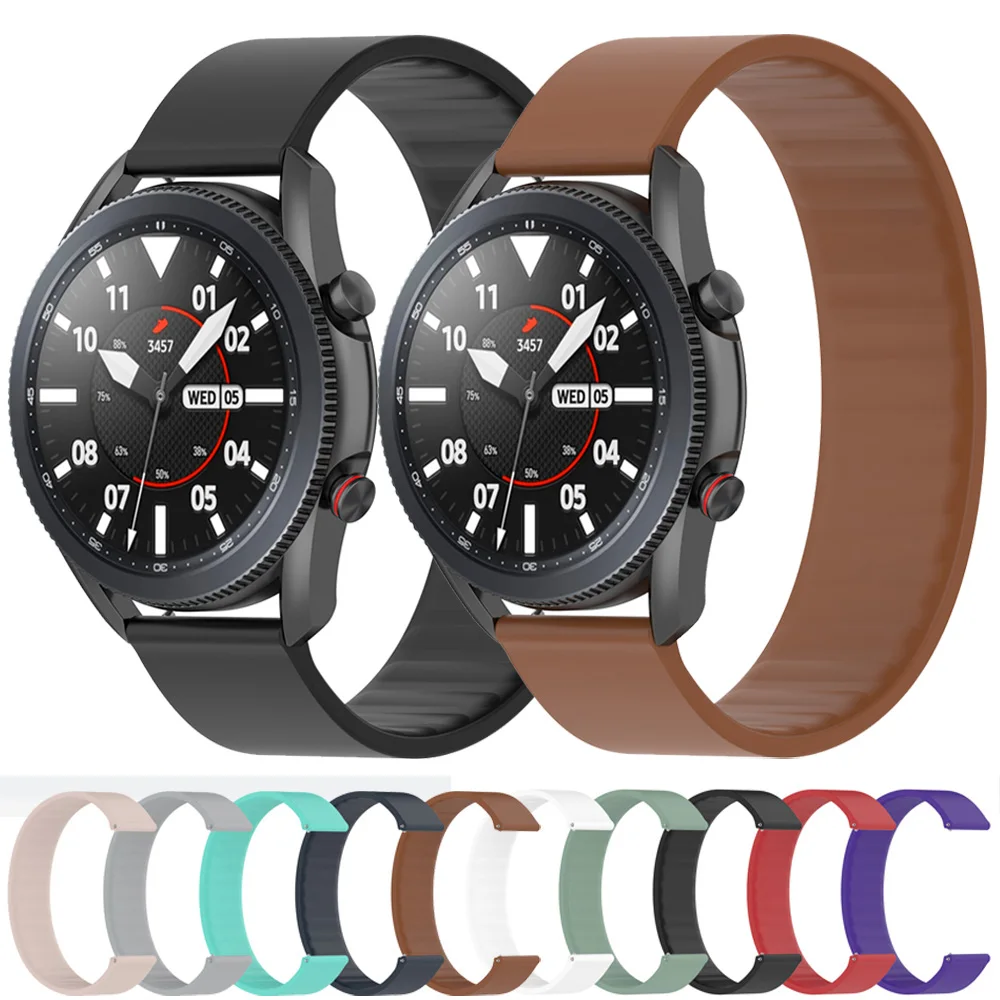Ремешок силиконовый Solo Loop для Samsung galaxy watch 3 эластичный спортивный браслет