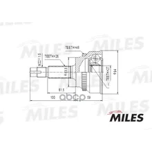 Шрус Toyota Previa 2.4 02- Нар.(Abs) Ga20496 Miles арт. GA20496