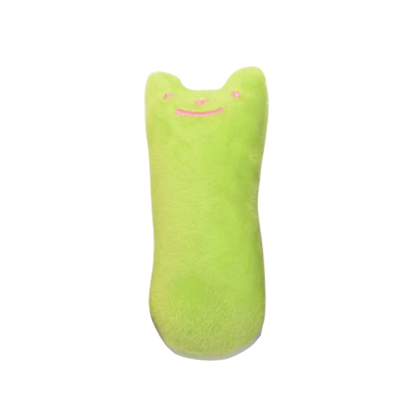 Pale green Карамельный цвет кошачья мята плюшевая форма большого пальца Жевательная пищалка интерактивные игрушки инструменты для домашних животных милые принадлежности для кошек и собак - Цвет: Pale green