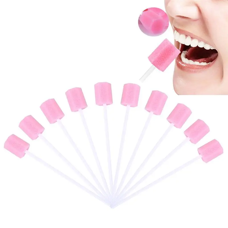 Sponge-Swab Stick Oral-Care Disposable Teeth-Cleaning Swaps with 200pcs Tooth