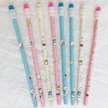 

5pcs/lot Kawaii Animals Standard Wooden Pencil Writing Drawing School Supply Student Stationery