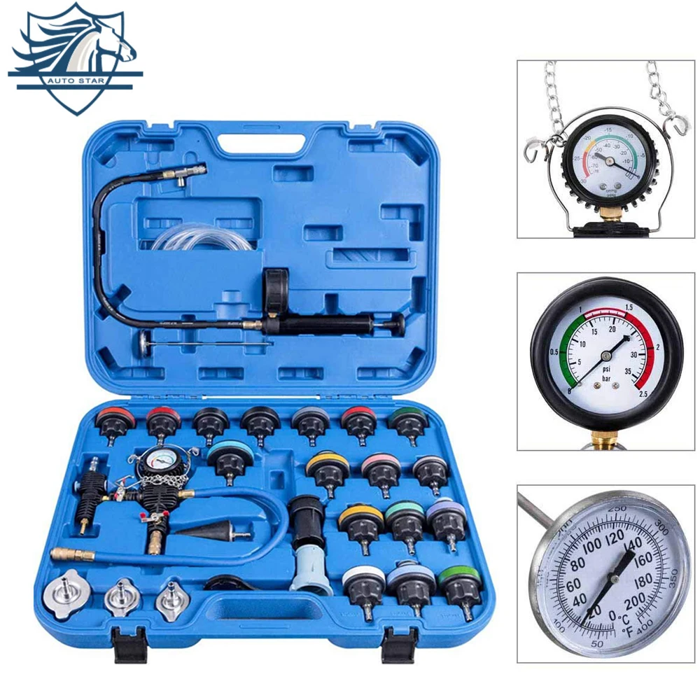 Cheap 28pcs Car Special repair Tool Radiator Pressure Tester Vacuum-Type Cooling System Test Water Tank Leak Detection Detector Tool Cheap 28pcs Car Special repair Tool Radiator Pressure Tester Vacuum-Type Cooling System Test Water Tank Leak Detection Detector Tool