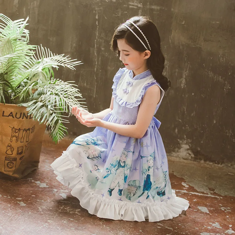 Children victorian Lolita skirt Spanish princess skirt lolita gilrs summer dress birthday dress cartoon loli