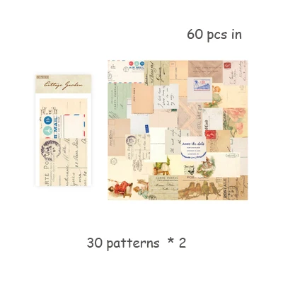 50/60 Sheets Retro Floral Material Paper Decorative Material Paper Journal Scrapbook Planner Kawaii Stationery School Supplies 04 jiyu