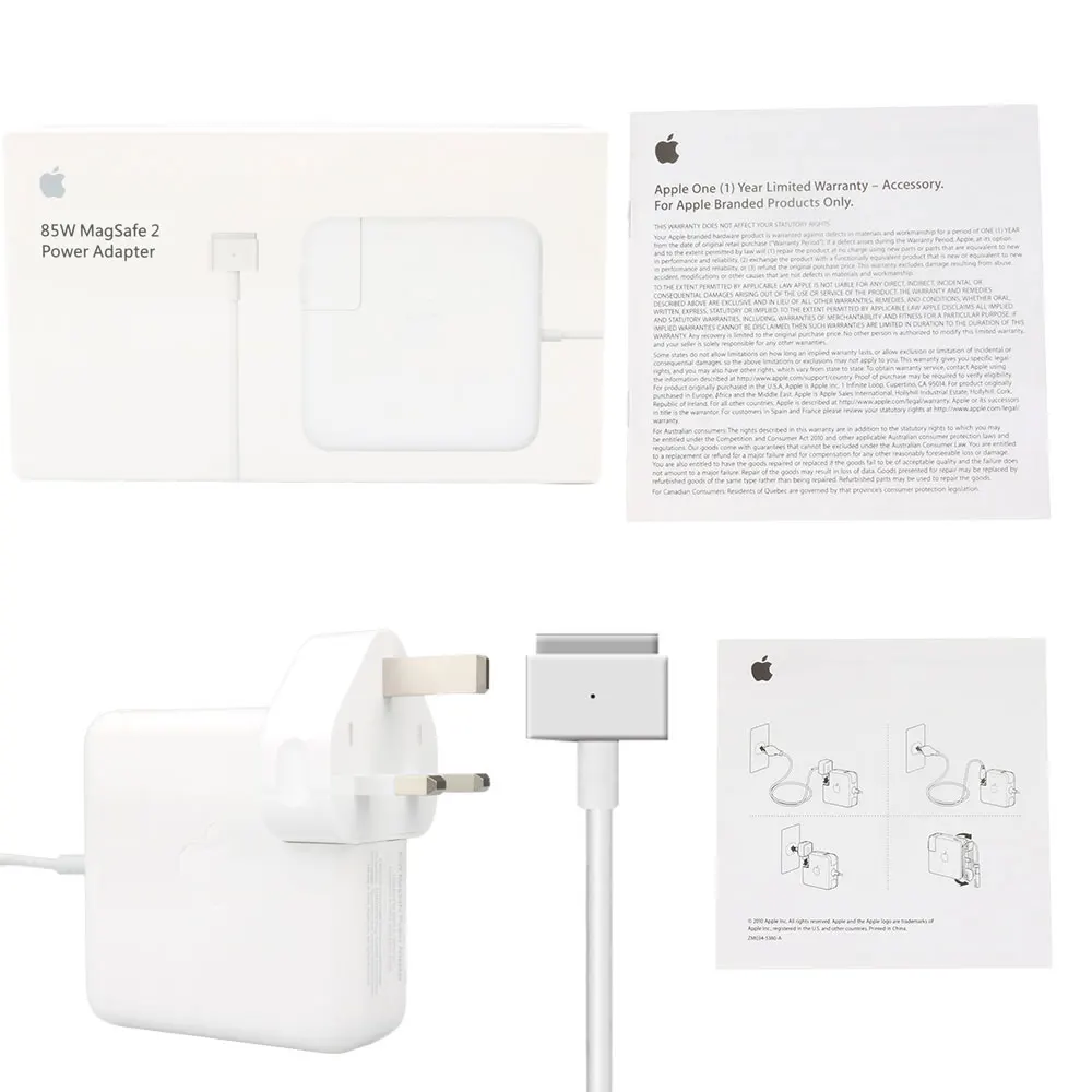 Apple 85 Вт MagSafe адаптер питания wL/wT Macbook Оригинальная быстрая зарядка для Apple 13 дюймов Macbook Pro