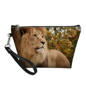 

New Arrival Fashion Women Girls Cosmetic Bag 3D Cute Lion King Pattern Pouch Makeup Case Organizador Bolso Mujer Drop Shipping