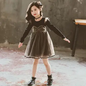 

Teenage Girls Spring Autumn Princess Dress Dot Cotton Dress Long Sleeve Kids Dresses for Girls Clothes Kids Costume 8 12 13Year