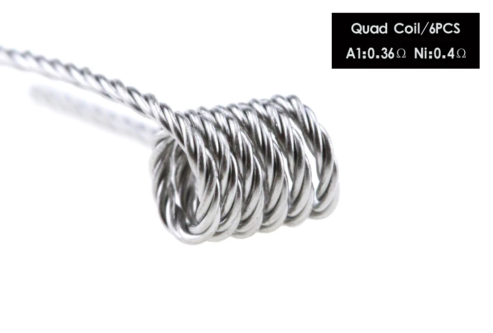 Готовые катушки 8 в 1 Alien Fused Tiger Clapton Coil Mix Twisted Flat Twisted Hive Quad A1 Premade Coils Kit для RDA RTA Atomize
