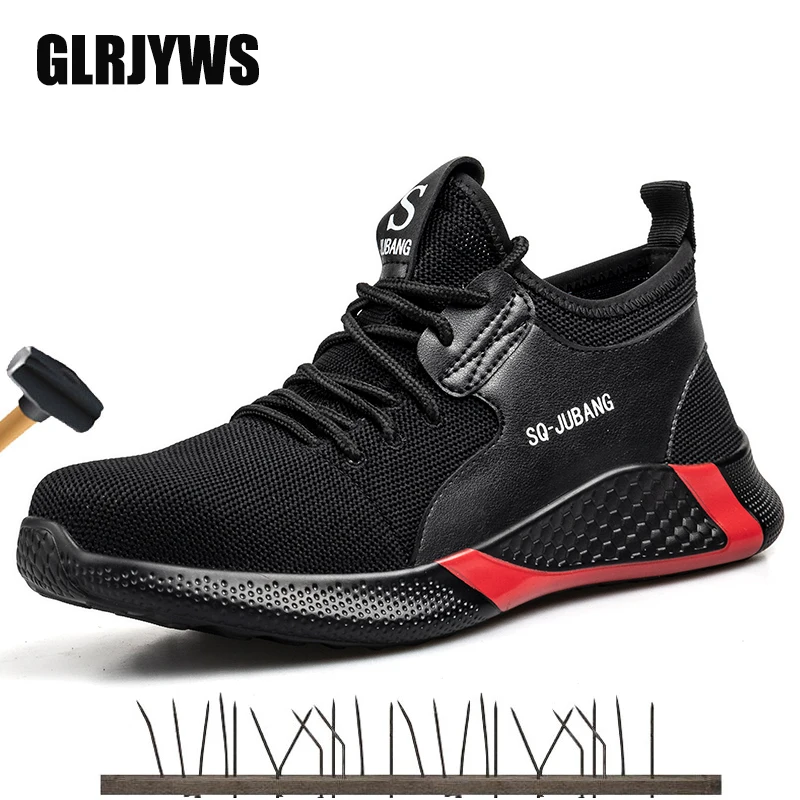 

2020 Spring And Summer New Labor Insurance Shoes Men's Large Size Flying Weaving Sports Safety Shoes Wear-resistant Work Shoes