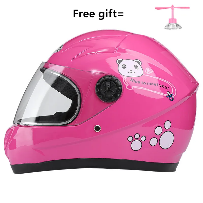 По самой низкой цене, детские шлемы для младенцев, безопасные, для всего лица, для детей, для мотоцикла, электрический велосипед, глушитель, мультфильм, свободный размер для детей - Цвет: Gift aircraft