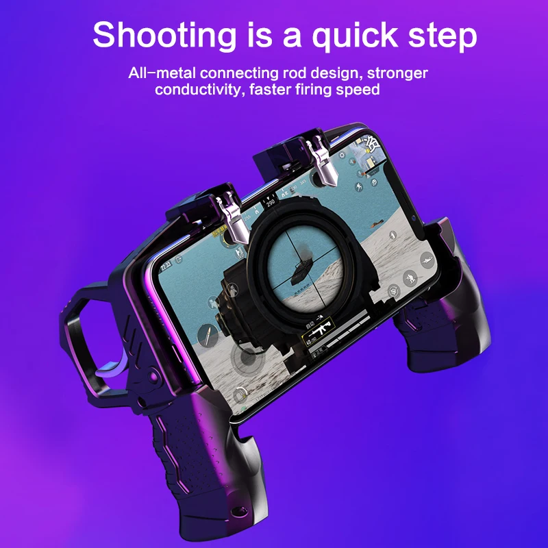  PUGB Helper Four - Finger Linkage Game Handle Peace Elite Fast Shooting Button Controller For IOS A