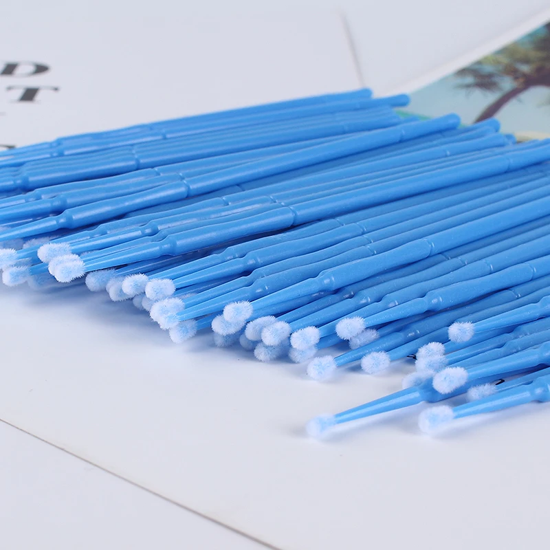 100Pcs/box Cotton Swab Individual Eyelash Grafting Extension Kit Lash Cleaning Removing Stick Durable Micro Makeup Tool