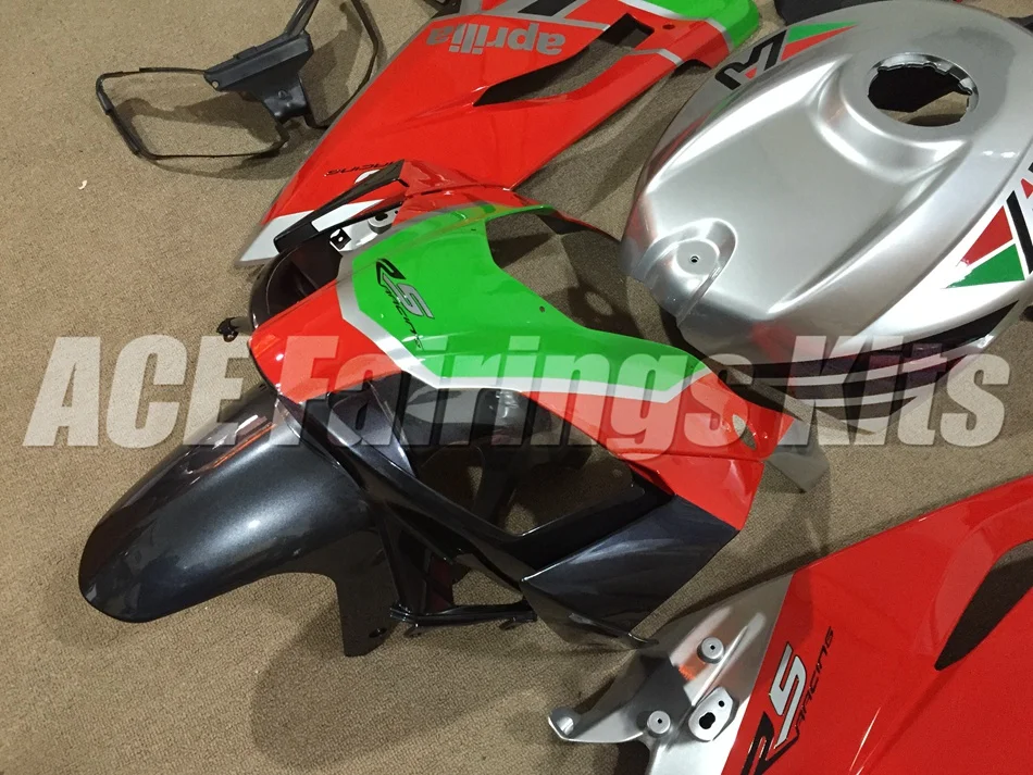 ABS литья под давлением обтекатель комплект подходит для Aprilia RS125 06 07 08 09 10 11 RS4 РСВ 125 2006-2011 Обтекатели красное серебро зеленый