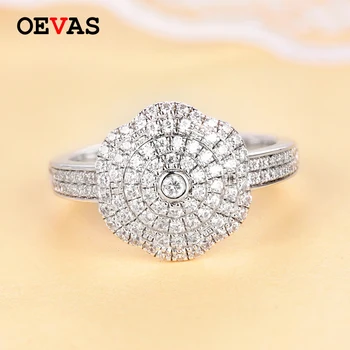 

OEVAS Solid 925 Sterling Silver Wedding Rings Luxury 112 Pieces Zircon Sparkling Created Moissanite Party Fine Jewelry Wholesale