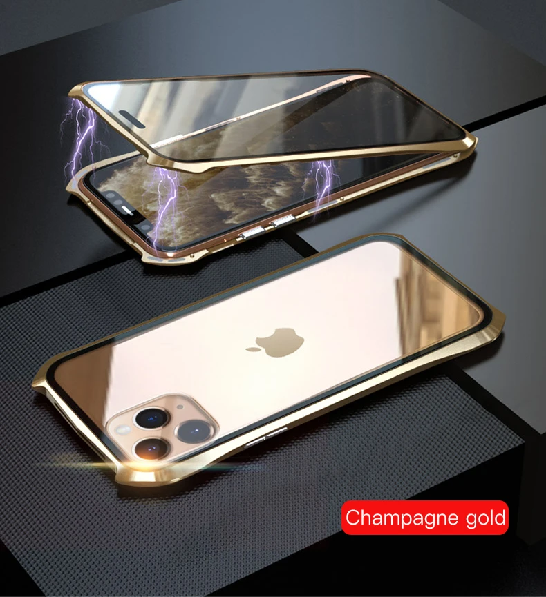 LUPHIE двухсторонний стеклянный Магнитный чехол для iPhone 11 Pro Max, стеклянный чехол, прозрачный чехол для iPhone 11 Pro Max, магнитный металлический чехол s