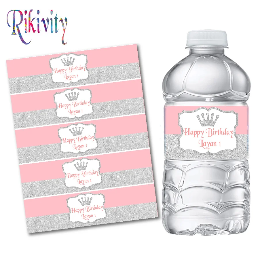 20 шт. этикетки для бутылок с водой|silver rose|silver silversilver party decorations |