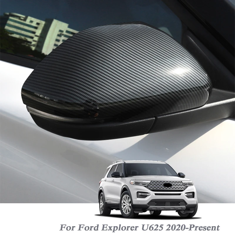 

2pcs Car Styling Sequin Covers For Ford Explorer U625 2020-Present Car Rearview Mirror Cover Frame Trim ABS Exterior Accessory