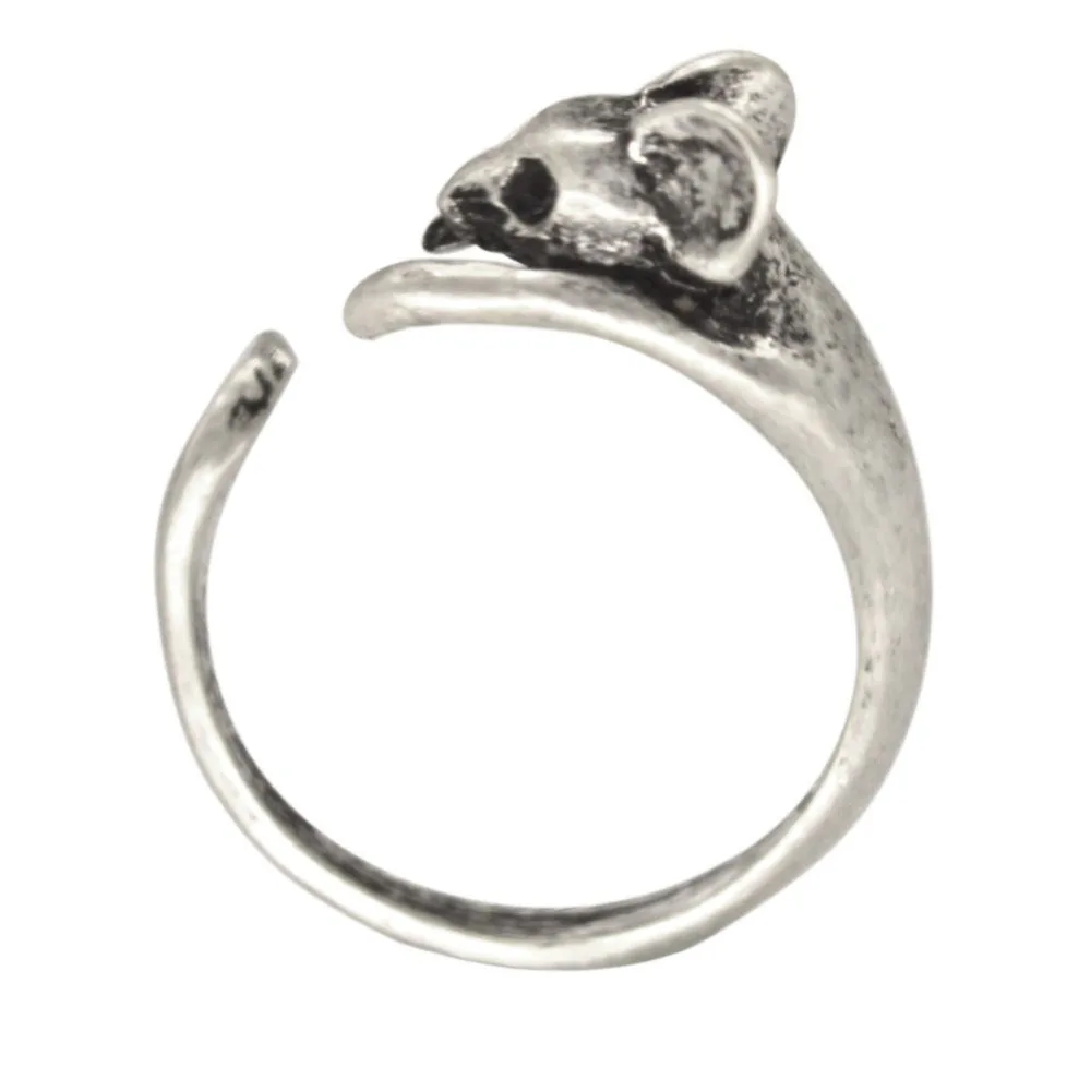 Модные сапоги в панковском стиле мышь Форма Hug кольца для мужчин и женщин