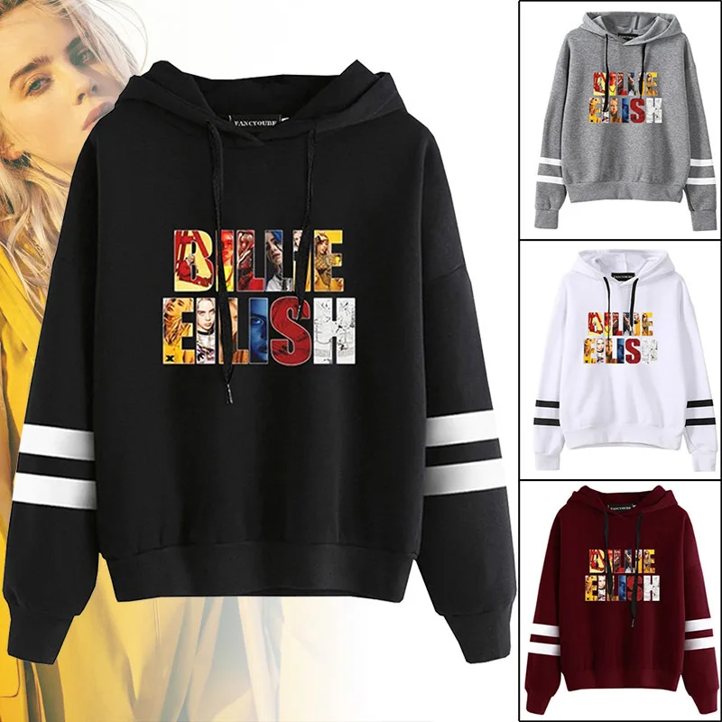 

2020 Fans Sweatshirt Billie Eilish Oversized Hoodie Merchandise Women's Hoodies Sweatshirt Jacket Casual