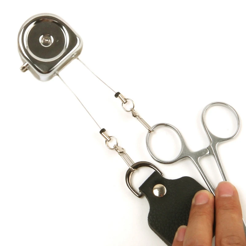 2PCS Fly Fishing Telescopic Buckle Double Retractor on Corrosion Protection Fishing Gear Accessories Fishing Buckle