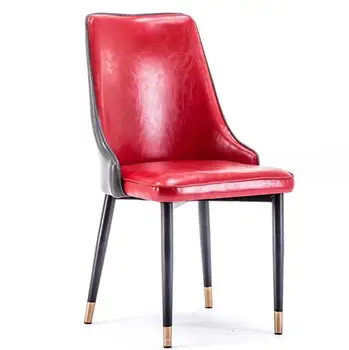 

Nordic Dining Chair Home Net Red Ins Light Luxury Post Modern Simple Iron Art American Hotel Back