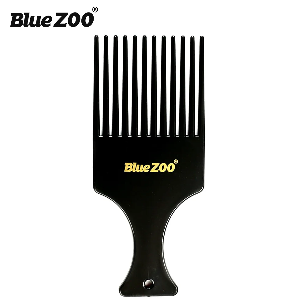 Черная тонкая стильная жесткая Мужская винтажная расческа BlueZOO для