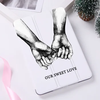 

Ipad 2 3 4 White Leather PU Hard Back Case for 1 2 Couple Cover Protective For 2020 iPad Pro 11 12.9 10.5 7.9 inch Mini 1 2 3 5