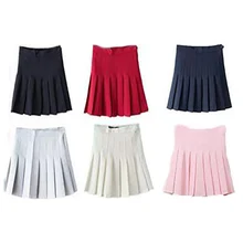 Юбка летняя новая Женская Корейская версия плиссированная юбка с высокой талией, юбка для колледжа, однотонная теннисная юбка