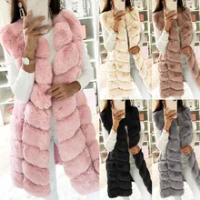 Chaleco de alta calidad para Mujer, chaqueta cálida de zorro, abrigos de piel sintética, chaleco de Invierno, disponible