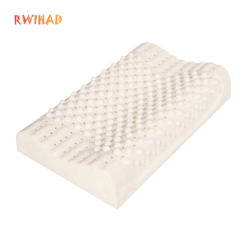

Natural latex health massage neck pillow protect cervical pillow 100% ventilated latex foam filler breathable comfortable