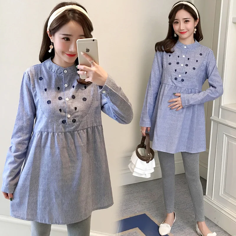 

Maternity Clothes [Photo Shoot] 2018 New Style Korean-style Fashion Maternity Top Dress