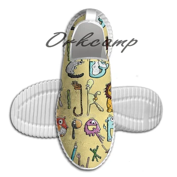 

Funny colourful animal alphabet comic lett Light Weight fashion Sports Running Shoes Walking Shoes Summer Comfortable Yuga shoes