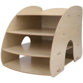 

Wooden Desk File Organiser Storage Rack Office File Book Rack Tray Holder DIY Desk Tidy azine Expanding Filling Rack