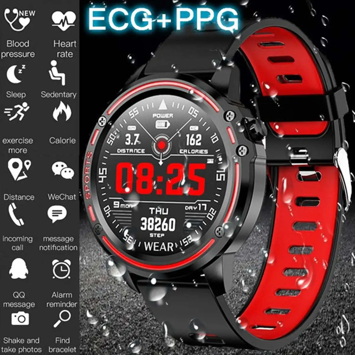 

Smart Watch bluetooth Phone Call IP68 Waterproof Heart Rate Monitor Professional Sport Watch For Android for Iphone