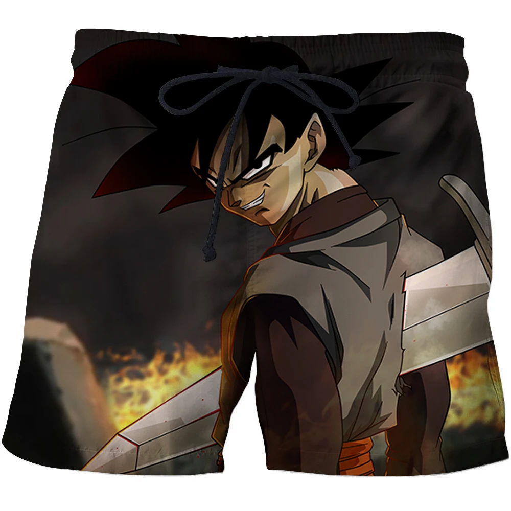 shorts masculinos de verão de alta estampa anime moda calção de esportes confortáveis