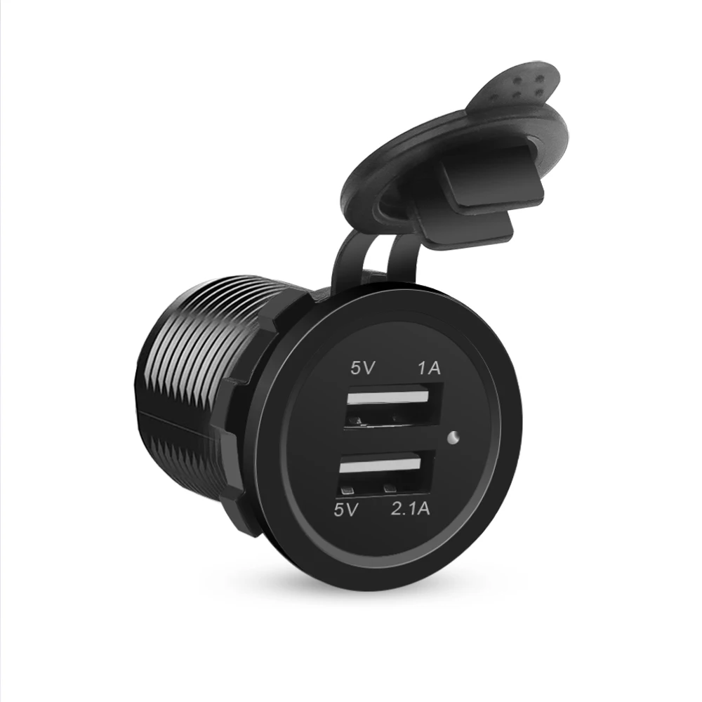 Universal 5V 2.1A/1A Cigarette Lighter Car Charger USB Vehicle Waterproof Dual for iPhone Xiaomi Huawei Samsung | Автомобили и