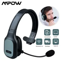 

Mpow HC10 Bluetooth earphone V5.0 Mono Wireless Telephone Operator Headphone With Noise Canceling Mic for Call Center Office